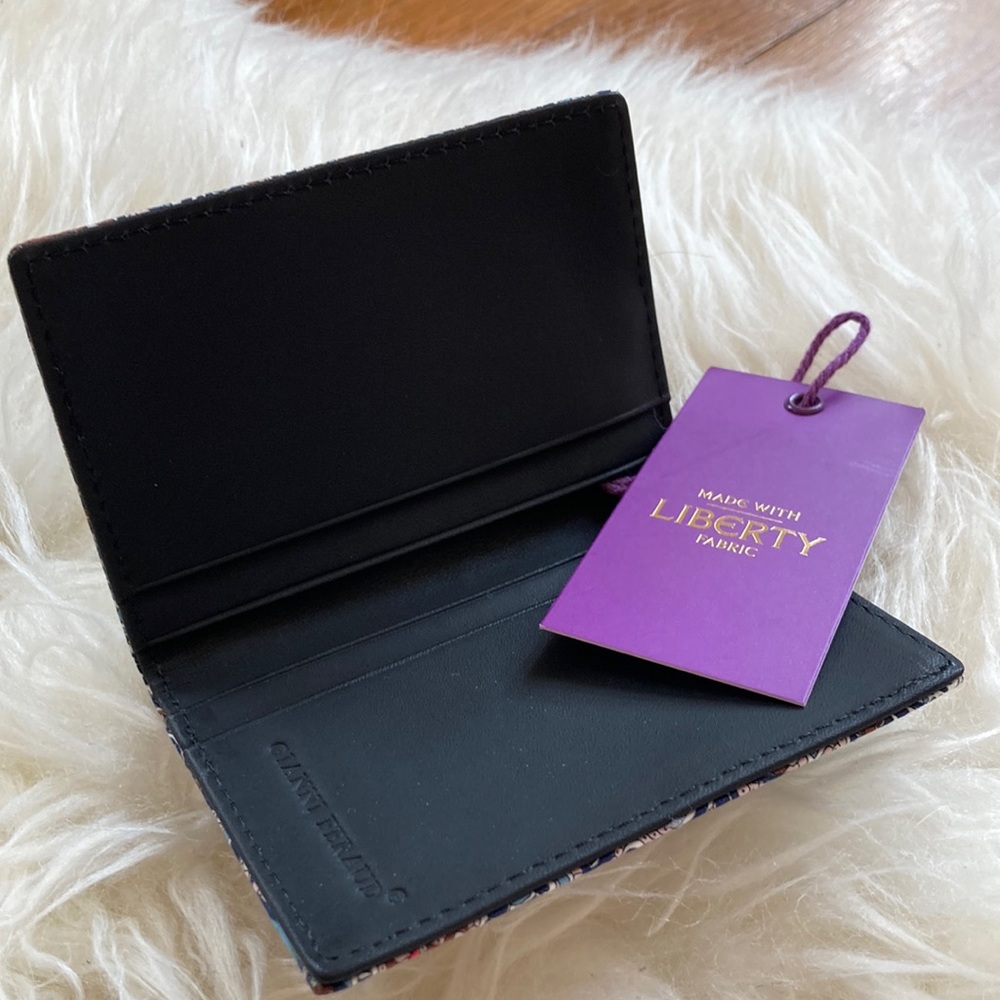 Gianni Feraud x Liberty London Cotton/Leather Card Wallet - Picture 3 of 7